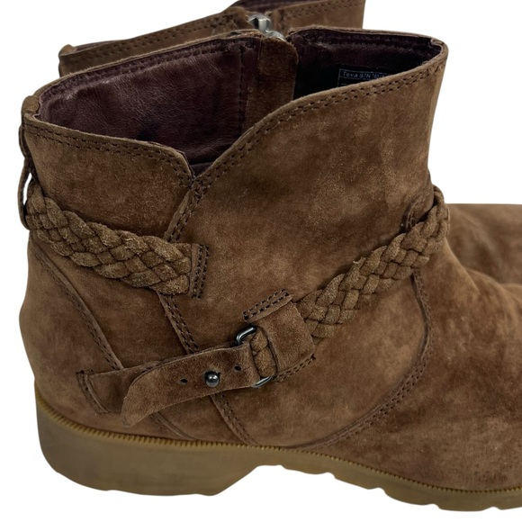 TEVA Delavina Waterproof Brown Suede Bootie with Lug Rubber Sole Size 10 - Picture 2 of 9